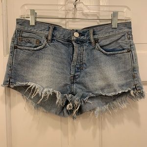 Free People Cut Off Denim Shorts